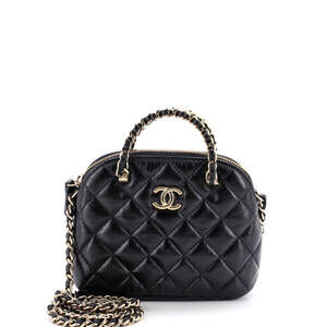 Chanel Cc Dome Zip Clutch With Chain #254465C48B